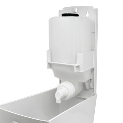 Дозатор для жидкого мыла HOR X12 нажимной 1,2 л пластик белый / HOR-42110401
